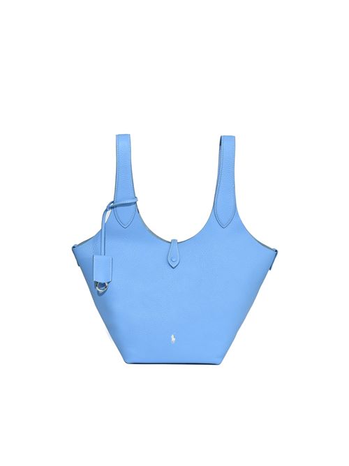 Borsa Tote in pelle con ricamo Polo Pony Blue POLO RALPH LAUREN | 428938031022